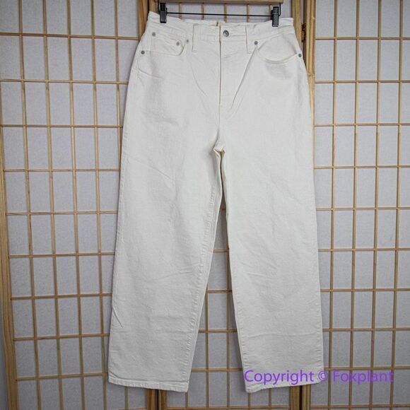 Madewell The Tall Perfect Vintage Wide-Leg Crop Jean Tile White,‎ 31 TALL - Picture 2 of 16